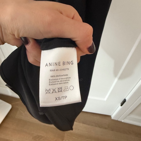 Anine Bing Black Silk Dress - Picture 8 of 8
